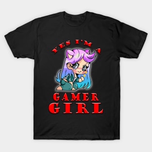 Yes Im A Gamer Girl Sly Red T-Shirt